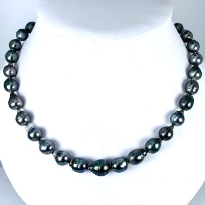 collier perles noires tahiti