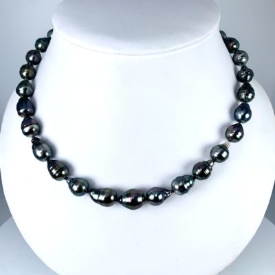 Tahitian pearls necklace 925 Silver