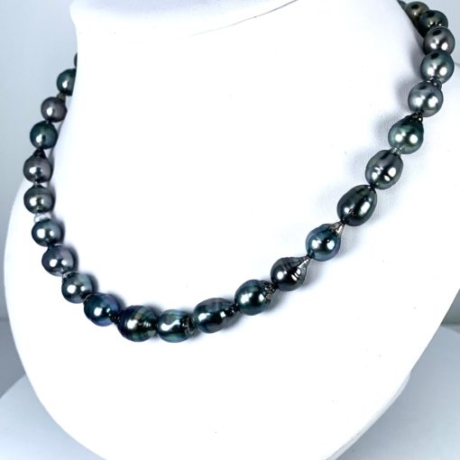 Tahitian pearls rainbow necklace