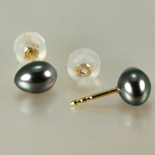 Tahiti Keshi cultured pearls earrings