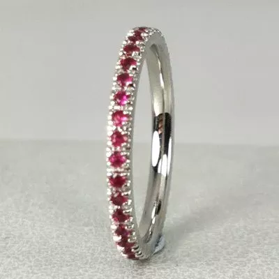 Eternity ring in WG18K Rubies 0.45cts