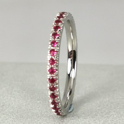 Eternity ring in WG18K Rubies 0.45cts