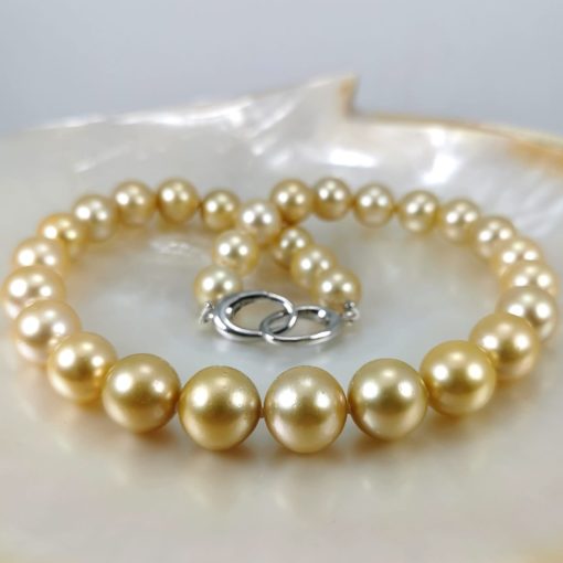 Perles de culture des Mers du sud golden 12x15.2 mm