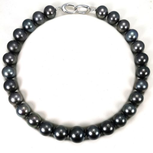 Tahiti Zuchtperlen Halskette 15 bis 17.5 MM