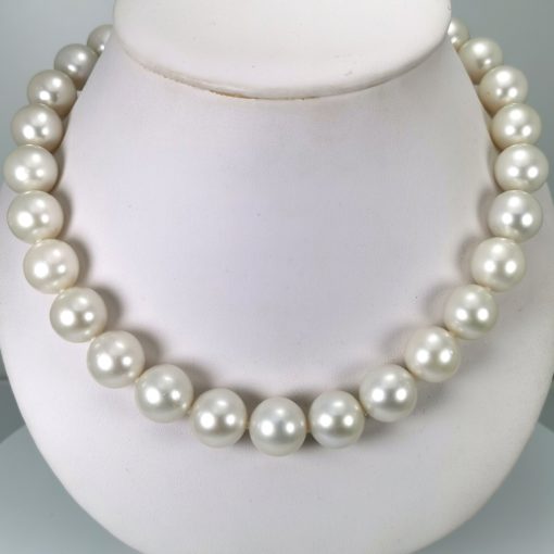 choker perles blanches des Mers du sud 14x15.5 mm