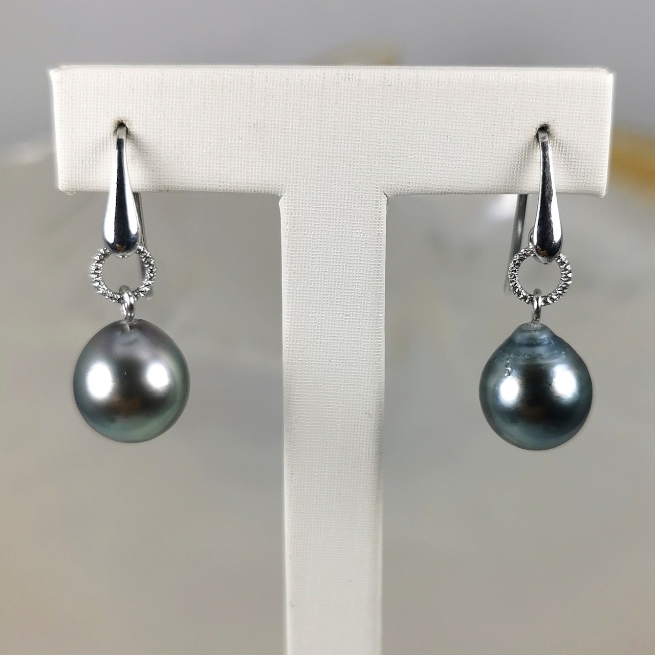 boucles oreilles argent 925 perles gouttes de tahiti