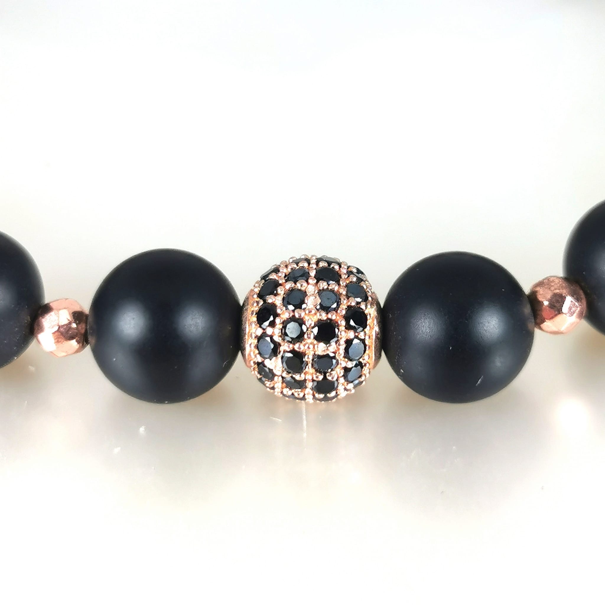 bracelet unisexe pierres naturelles sur élastique Ag925